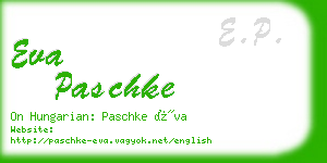 eva paschke business card